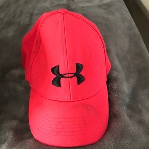 Pink under armor hat